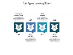 Four types learning styles ppt powerpoint presentation professional templates cpb