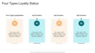 Four Types Loyalty Status In Powerpoint And Google Slides Cpb