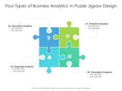 Four types of business analytics in puzzle jigsaw design