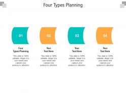 Four types planning ppt powerpoint presentation infographic template format ideas cpb