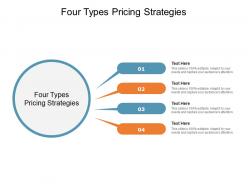 Four types pricing strategies ppt powerpoint presentation pictures graphic images cpb