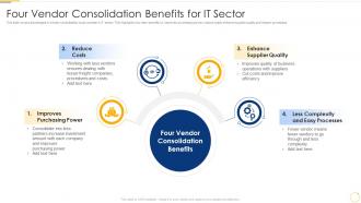 Four Vendor Consolidation Benefits For IT Sector