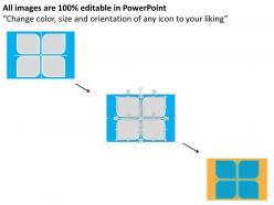 Four way matrix chart flat powerpoint design