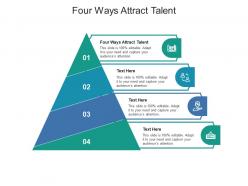 Four ways attract talent ppt powerpoint presentation icon background images cpb
