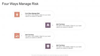 Four Ways Manage Risk In Powerpoint And Google Slides Cpb
