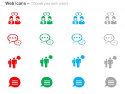 Four web icons team management ppt icons graphics