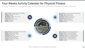 Four Weeks Activity Calendar For Physical Fitness Fitness Playbook To Ensure Employee Wellbeing