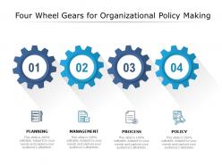 Four wheel gears for organizational policy making
