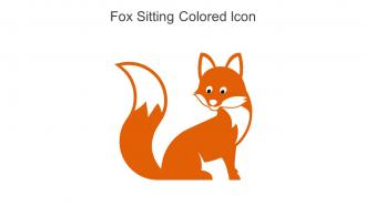 Fox Sitting Colored Icon In Powerpoint Pptx Png And Editable Eps Format