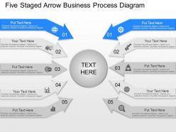 Fp five staged arrow business process diagram powerpoint template