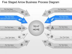 Fp five staged arrow business process diagram powerpoint template