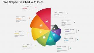 Fp nine staged pie chart with icons powerpoint template