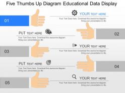 Fq five thumbs up diagram educational data display powerpoint template