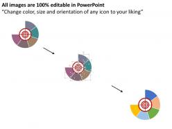 Fr five segment circle of business target flat powerpoint design