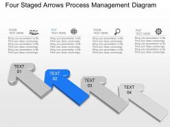 Fr four staged arrows process management diagram powerpoint template