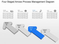 Fr four staged arrows process management diagram powerpoint template