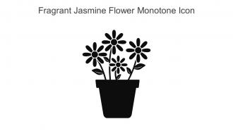 Fragrant Jasmine Flower Monotone Icon In Powerpoint Pptx Png And Editable Eps Format