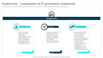 Framework Components Of It Governance Framework Enterprise Governance Of Information Technology