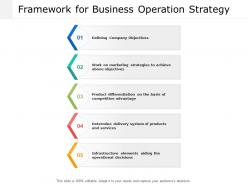 Framework for business operation strategy