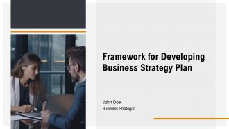 Framework For Developing Business Strategy Plan PPT Structure AT