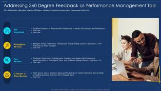 Framework for employee performance management addressing 360 tool