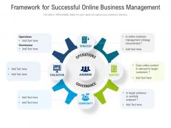 Framework For Successful Online Business Management