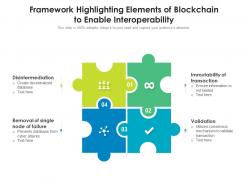 Framework highlighting elements of blockchain to enable interoperability