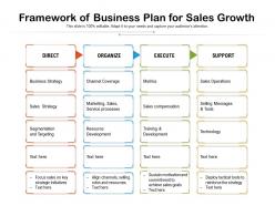 Framework of business plan for sales growth