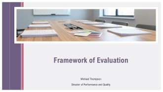 Framework of Evaluation PPT Summary VA