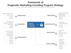 Framework of pragmatic marketing including program strategy