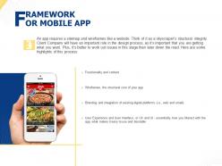 Framework or mobile app ppt powerpoint presentation visual aids summary