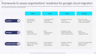 Framework To Assess Organizations Readiness For Google Cloud Migration