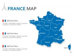 France country and states map powerpoint template