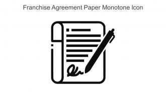 Franchise Agreement Paper Monotone Icon In Powerpoint Pptx Png And Editable Eps Format