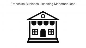 Franchise Business Licensing Monotone Icon In Powerpoint Pptx Png And Editable Eps Format
