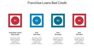 Franchise Loans Bad Credit Ppt Powerpoint Presentation Pictures Clipart Cpb
