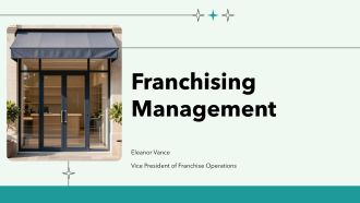 Franchising Management PPT Presentation VA