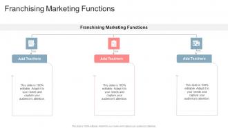 Franchising Marketing Functions In Powerpoint And Google Slides Cpb