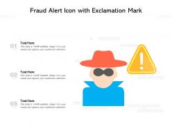 Fraud alert icon with exclamation mark