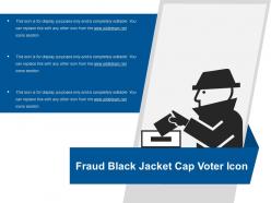 Fraud black jacket cap voter icon
