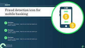 Fraud Detection Icon For Mobile Banking