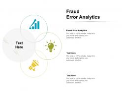 Fraud error analytics ppt powerpoint presentation summary show cpb