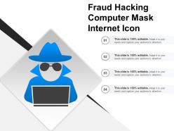 Fraud hacking computer mask internet icon