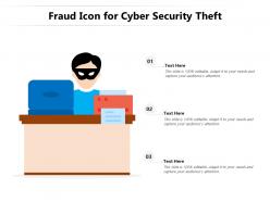 Fraud icon for cyber security theft