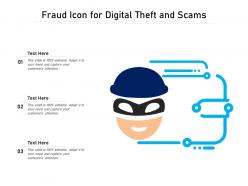 Fraud icon for digital theft and scams