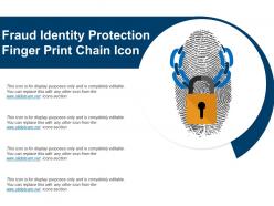 Fraud identity protection finger print chain icon
