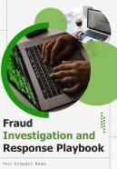 Fraud Investigation And Response Playbook Report Sample Example Document