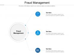Fraud management ppt powerpoint presentation file formats cpb