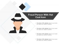 Fraud person with hat coat icon