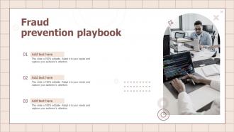 Fraud Prevention Playbook Ppt Powerpoint Presentation File Infographic Template